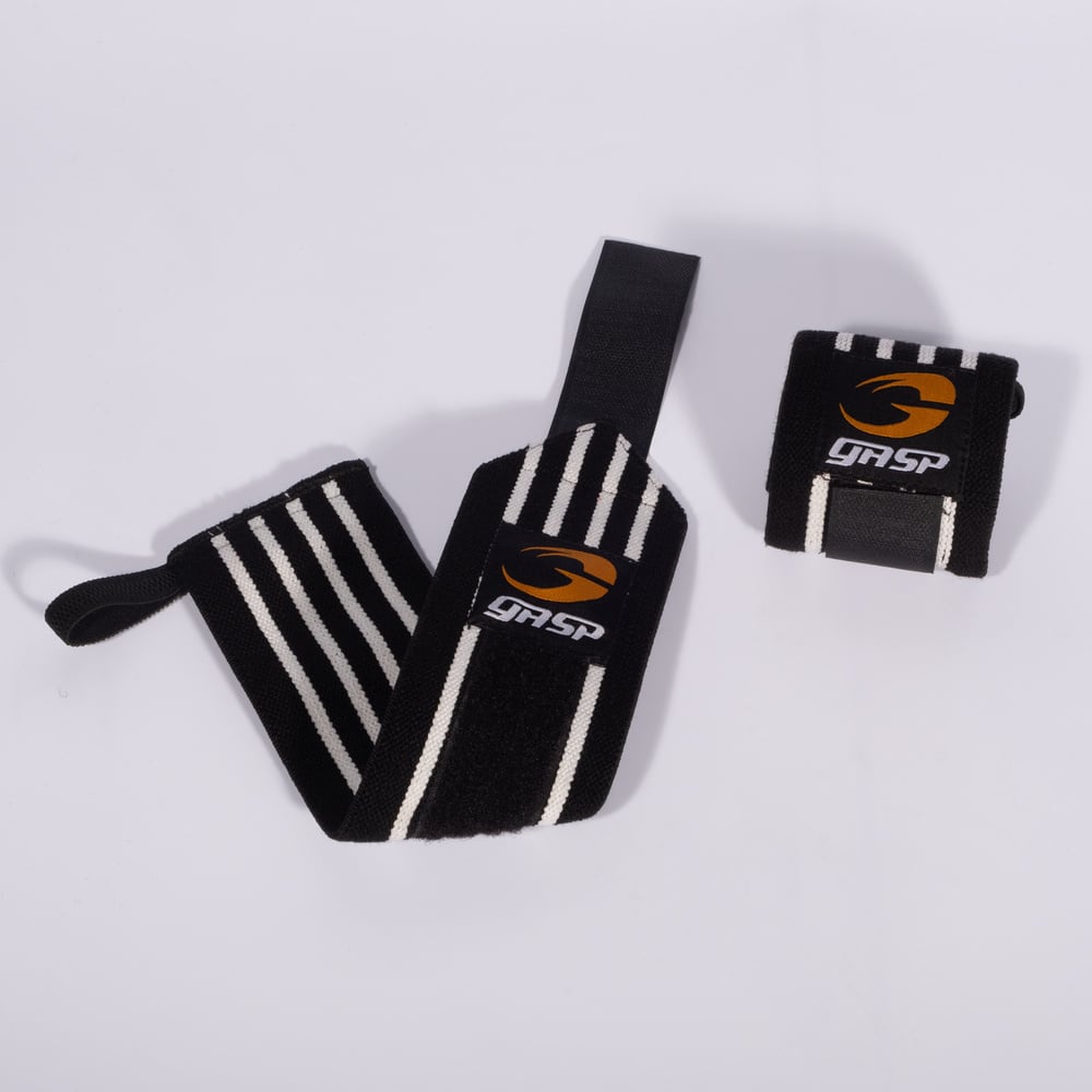 GASP Hardcore Wrist Wraps Black/White